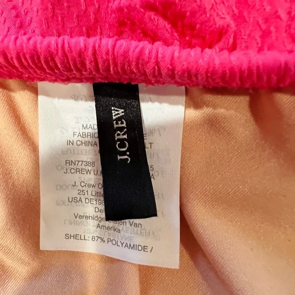 J. Crew ruffle detail One Shoulder Pink One piece swimwear size 4